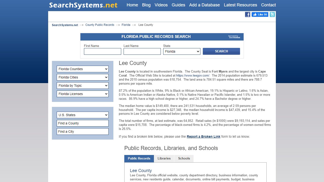 Lee County Criminal and Public Records